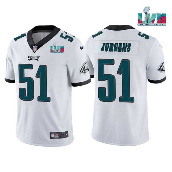 Men & Women & Youth Philadelphia Eagles #51 Cam Jurgens White Super Bowl LVII Vapor Untouchable Limited Stitched Jersey